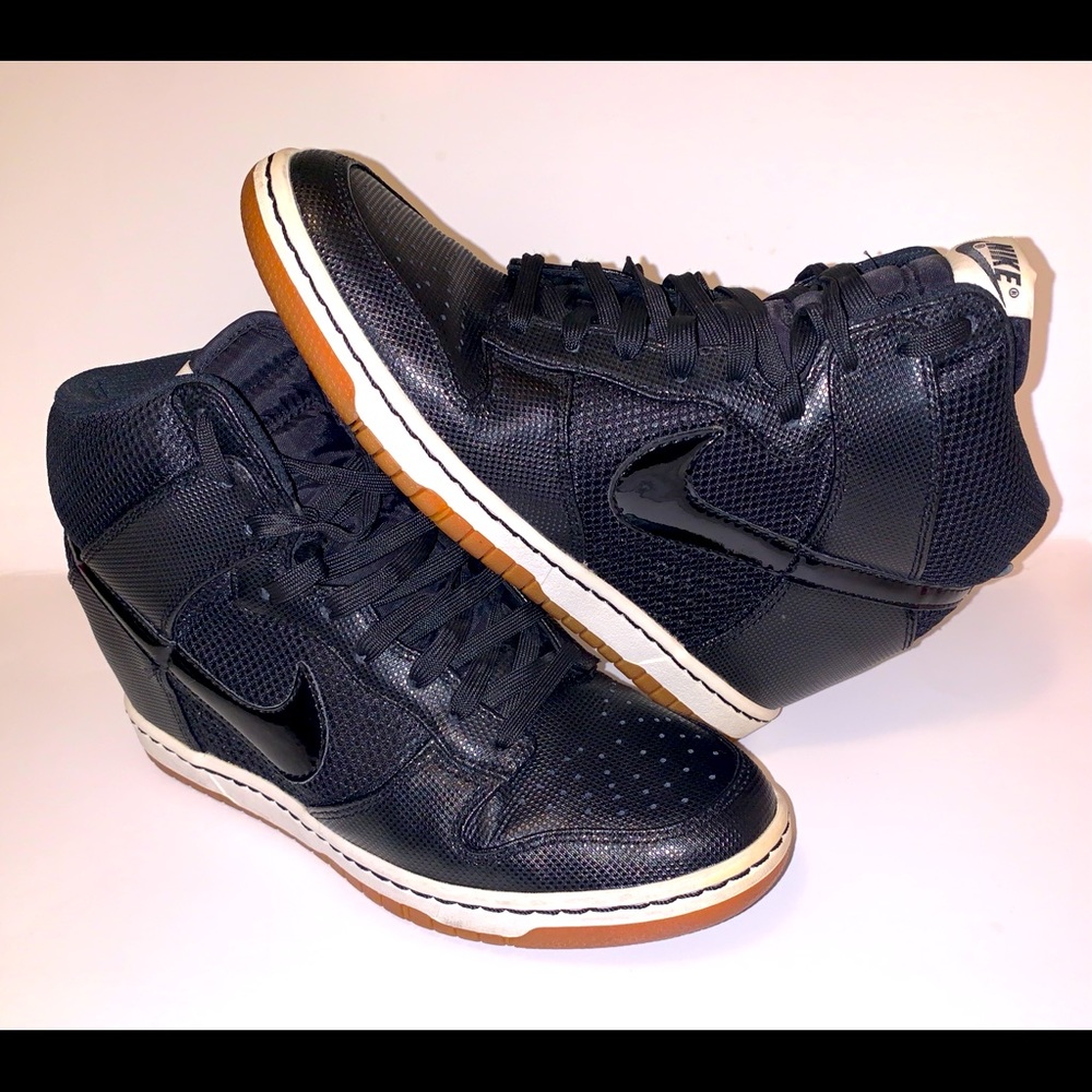 Nike Dunk Sky Hi Mesh High Top Wedges Size 8.5